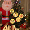 LED Star Christmas Light Hanging Round Santa Claus Fairy Lamp with Suction A