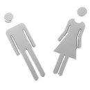 1 Set Toilet Door Sign Adhesive Plaque MEN and WOMEN Loo  Restroom Door Stick_