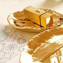 Fine trendy Jewelry plate storage tray ceramic key plate electroplating gol