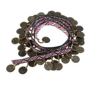 2Pcs Curtain Sewing Tassel Fringe Trim Tassel Copper Coin Bead Lace Accessories