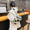 Animal Pattern Shoulder Underarm Bag Women Plush Top-handle Handbag (1)