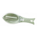 Manual Fish Scale Remover Scaler with Lid Fish Shape Home Kitchen Tool Green