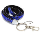 Blue Strap Lanyard Bling Rhinestone Crystal Custom for ID Badge Key Ring Ho Z7Z2
