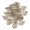 30pcs 29x40mm Leaves MDF Wooden Shape Craft Scrapbooking Wood Craft Arts DIY
