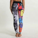 Letter Printed Women Sport Leggings High Waisted Push Up Yoga Pants Woman G