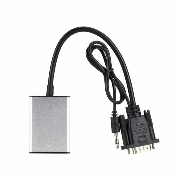VGA Male To HDMI Output 1080P HD + Audio TV HDTV Video Cable Converter A JQE