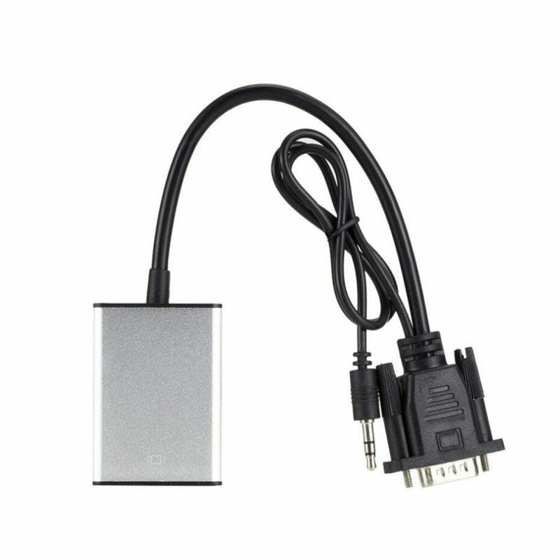 VGA Male To HDMI Output 1080P HD + Audio TV HDTV Video Cable Converter A JQE