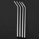 Reusable Drinking Straws Cleaner Brush Set Stainless Steel Metal Straws