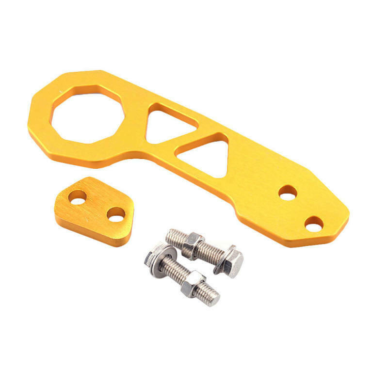 2" Anodized Billet Aluminum Rainbow Rear Bumper Racing Tow Hook CNC Kit Golden d