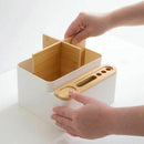 Simple Japan Style Detachable Desktop Storage Box For Remote Control Mobile T1A2