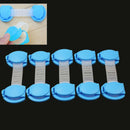 5x Wardrobe Cabinet Refrigerator Door Children Baby Blue Safety Security Lock