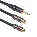 3.5mm Male to 2RCA Female Headphone Splitter Audio Cable Adapter Converter Cord