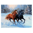 Two Horse DIY Diamond Painting Cross Stitch Kit Embroidery Home Decor Craft