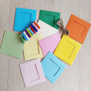 10PCS Mini Hanging Photo Frames DIY 6'' Picture Clip Rope Album Card Deco Dwgp