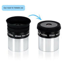 Professional 1.25'' 10mm Plossl Eyepiece for Telescope Accessory Black