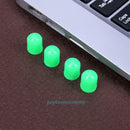 100pcs Plastic Car Truck Bike Tire Tyre Wheel Valve Stems Caps Dust Cover Green