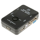 2-Port USB VGA KVM Switch Box+Cables for Computer Sharing Monitor Keyboard