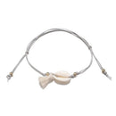 Boho Tassel Shell Pendant Anklet For Women Girl Gray Rope Adjustable Anklet