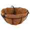 Black Growers Hanging Basket Planter with Chain Flower Plant Pot Home Garde