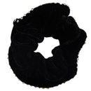 Ladies Faux Rhinestone Decoration Elastic Velvet Hair Tie Scrunchy Holder B U7I2