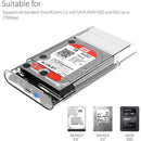 2.5in SATA USB 3.0 HDD Hard Drive External Enclosure SSD Disk Box Case With 3C