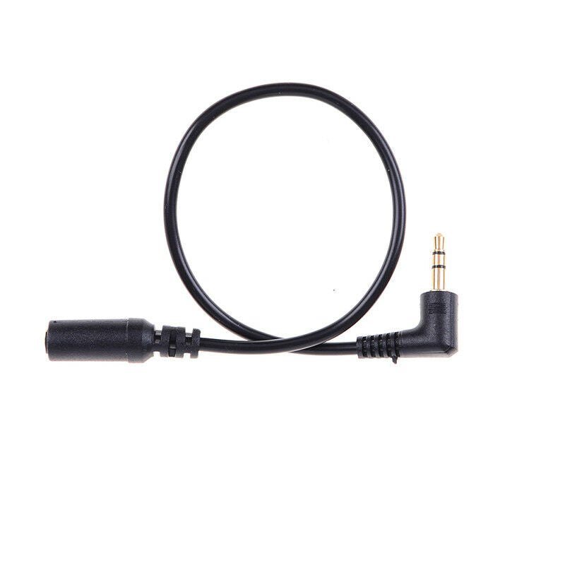 Audio stereo 3.5mm 3pole  male to female 90degree right angled extension cable F