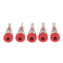 5 Piece 2mm Banana Jack Binding Post Nut For Multimeter Test Red