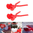 2x Heart Shape Snow Ball Maker Kids Children Outdoor Snowball Sand Mold Toys