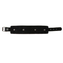 Punk Adjustable Leather Bracelet Wide Belt Cuff Bangle for Men Women Black