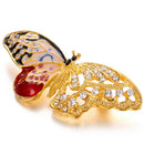 Enamel Butterfly Crystal Rhinestone Brooch Pin Gift Badge Buckle Collar Jewelry-