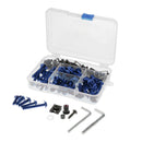 1 Set Blue M6 M5 Fairing Bolts Fastener Clip Screw Nut Kit for Motorcycles