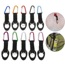 Hiking Water Bottle Holder Hook Belt Clip Aluminum Silicone Carabiner Key R TE