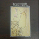 1X Credit Card ID Badge Holder Vertical Transparent Hard Plastic Business3C