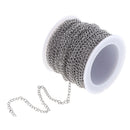 13yd Stainless Steel Chain 2.9mm Wide DIY Jewelry Making Repair Replacement