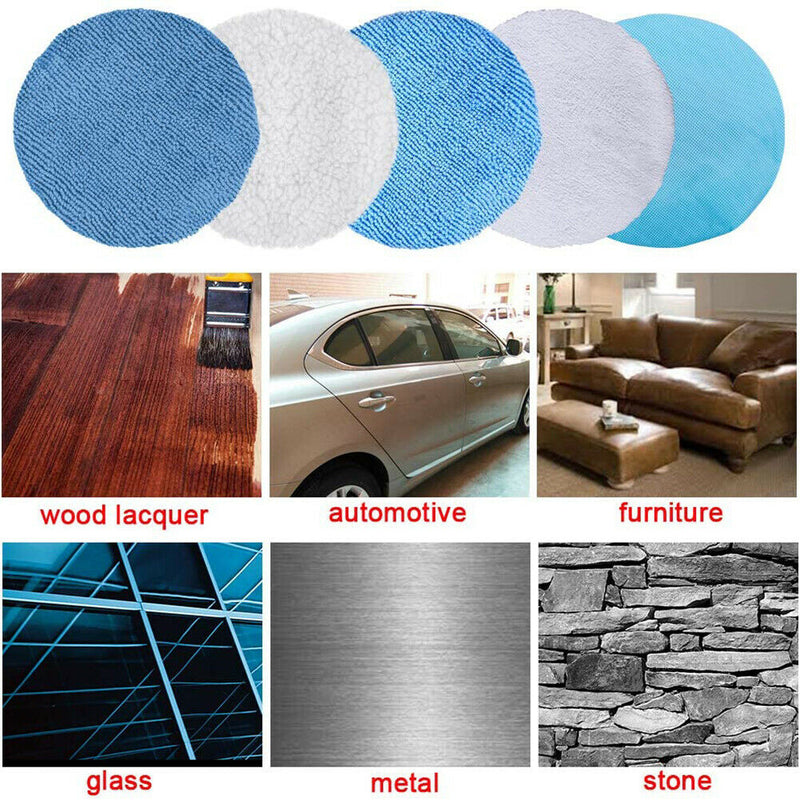 22 in 1 Polishing Pad Bonnet for 9-10 inch Car Polisher Waxing Bonnet Set Kit