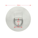 Quality 4"StainlessSteel Inflatable Boat Kayak Dinghy D-RING PVC Patch PVC