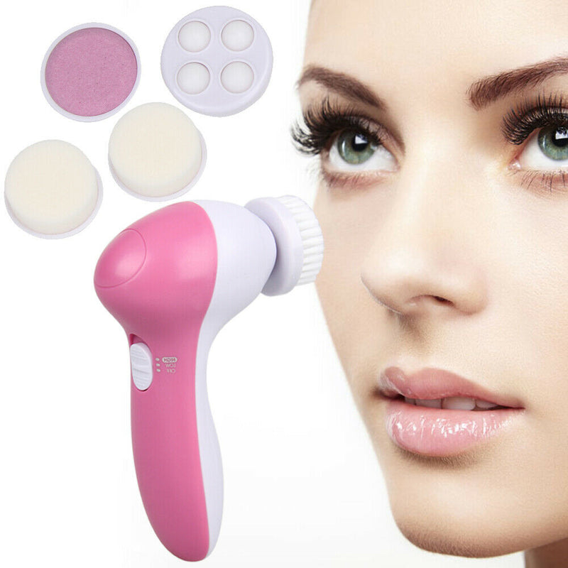 Deep Clean 5 In 1 Electric Facial Cleaner Face Skin Care Brush Massager
