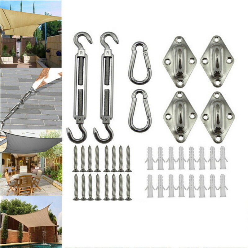 Stainless Steel Sun Fixing Fittings Sail Shade Kits Awning Canopy Tools EUQ
