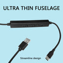 USB 2.0 Male to Female HUB Splitter 480Mbps 3 USB 2.0 Adapter with Type-C Cable