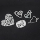 5pcs Love Heart Cutting Die Stencil Scrapbook Template Frame DIY Craft