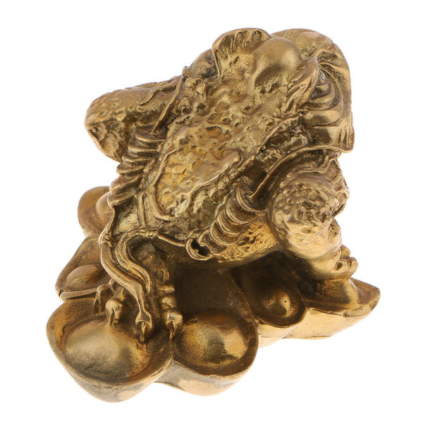 3 Legged Feng Shui Fortune Wealth Chinese Toad Coin Ornaments Lucky Gifts S