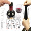 Wine Vacuum Pump with 4 Stoppers - Wine Stopper for Long Shelf life black W9Q4