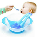 Children's tableware set baby temperature suction cup bowl temperature spoo