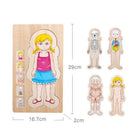 Multi-Layer Wooden Human Puzzles Human Body Structure Toys Intellectual Woo
