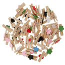 50pcs Spring Wood Clips Clothes Photo Paper Peg Pin Clothespin Scrapbooking