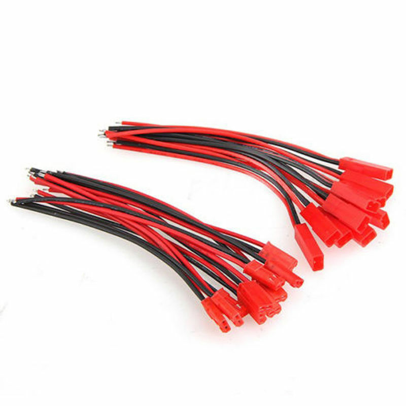 10 Pairs 100MM JST Male and Female Cable Connector Plug For RC BEC LiPo battery