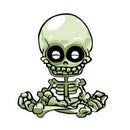 1 Sheet Car Decals Punk Laptop Stickers Funny Cartoon Skeleton F. Cars Removable