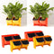 4Pcs Vertical Garden Wall Hanging Flowers Gardening Plants Herbs Pots Planters