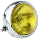 Retro Amber Lens Round Lamp Headlight for Motorbike