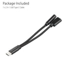 Type C To 3.5mm  And Charger 2 In1 Headphone Audio Jack USB C Cable Adapter